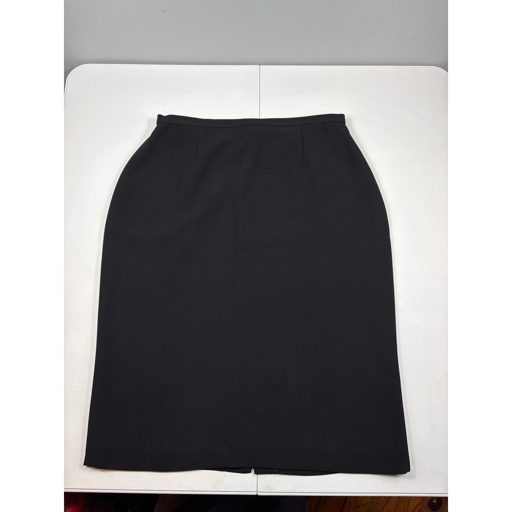 David Warren NY Polka‎ Dot Blazer Skirt Suit Set Black Cream Women 14